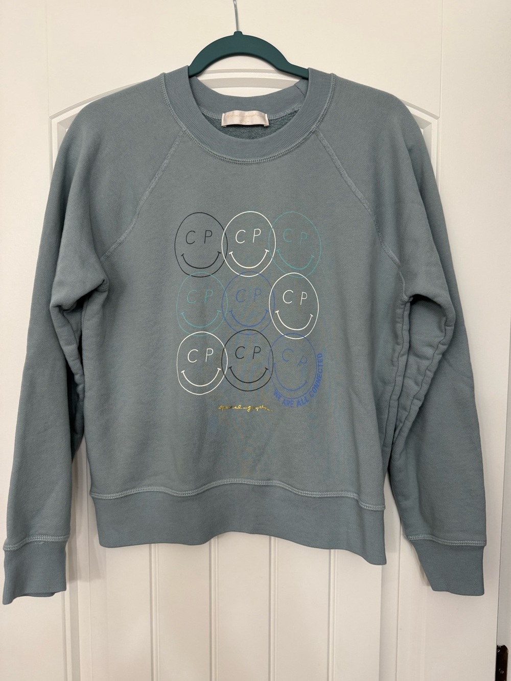 Spiritual Gangster x Club Pilates smile pullover sweatshirt, size M